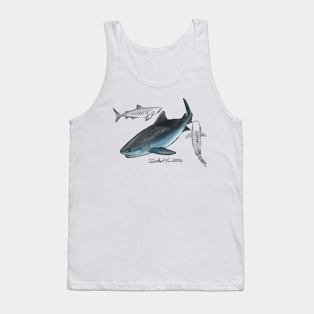 Tiger Shark Tank Top by dtipaints